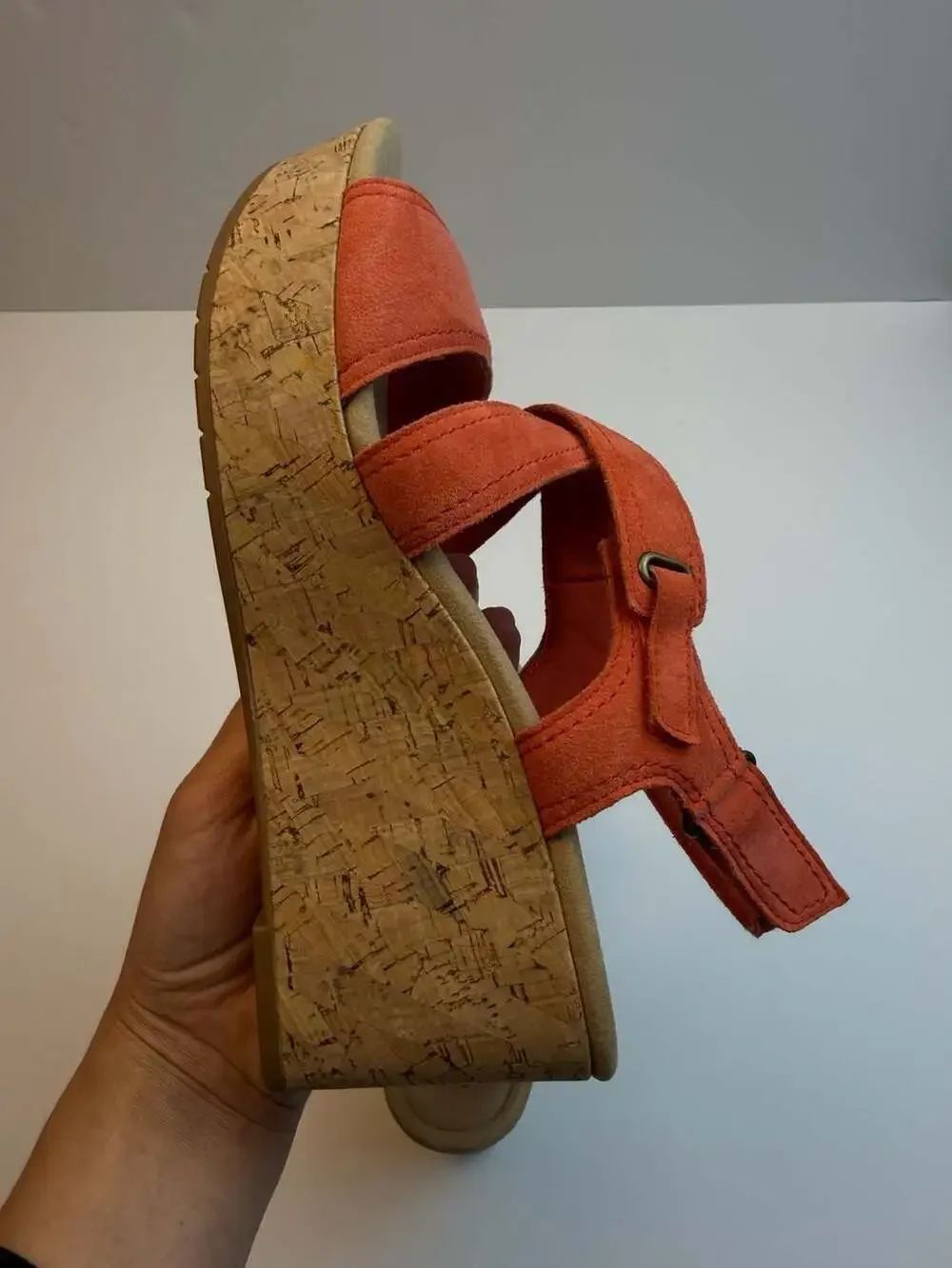 Clarks Rose Way Wedge Sandal Grenadine Suede Size US 10M